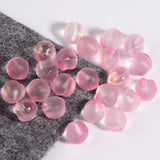 10Pcs 12mm Half Hole Peach Crystal Beads DIY Hairpin Decoration