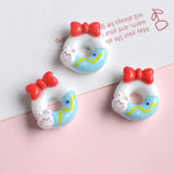 10/20Pcs Cartoon Donut Resin FlatBack Patch DIY Crafts Food Toy Accessories
