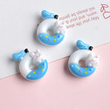 10/20Pcs Cartoon Donut Resin FlatBack Patch DIY Crafts Food Toy Accessories