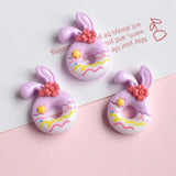 10/20Pcs Cartoon Donut Resin FlatBack Patch DIY Crafts Food Toy Accessories