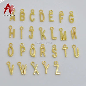 52PCS 16x6mm metal letters A-Z pendants charms for DIY accessories