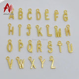 52PCS 16x6mm metal letters A-Z pendants charms for DIY accessories