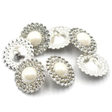 10PCS 21mm Diamond Pearl Button for Clothing DIY