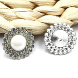 10PCS 21mm Diamond Pearl Button for Clothing DIY