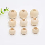 10 Large Hole Round Wooden Beads 25mm DIY Ornament Accessories B16