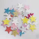 100Pcs Mix Colors Glitter Appliques Star/Flower DIY Craft Accessories