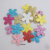 100Pcs Mix Colors Glitter Appliques Star/Flower DIY Craft Accessories