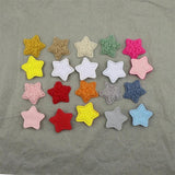 100Pcs 30mm Puffy Teddy Stars Appliques DIY Craft Sewing Material