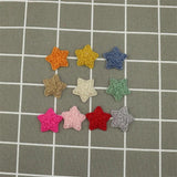 100Pcs 30mm Puffy Teddy Stars Appliques DIY Craft Sewing Material