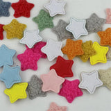 100Pcs 30mm Puffy Teddy Stars Appliques DIY Craft Sewing Material