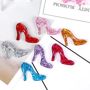 10/20Pcs Crystal High Heels Resin DIY Supplies Hair Phone Decoration
