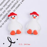 Cartoon Duck Resin Ornaments for DIY Crafts and Decor