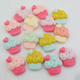 20Pcs NBNLVA Flatback Cupcake Resin Craft Buttons Mix DIY Decorative