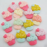 20Pcs NBNLVA Flatback Cupcake Resin Craft Buttons Mix DIY Decorative