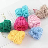 30pcs Mini Knitting Yarn Hat in Candy Colors for DIY Kids Hair Accessories