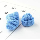 30pcs Mini Knitting Yarn Hat in Candy Colors for DIY Kids Hair Accessories