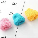 30pcs Mini Knitting Yarn Hat in Candy Colors for DIY Kids Hair Accessories