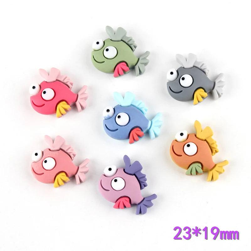 50Pcs Ocean Marine Animal Resin Embellishments DIY Craft Supplies