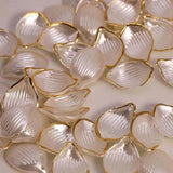 10pcs Golden Edge Lotus Petals Resin Craft Diy Jewelry Material