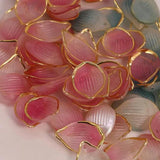 10pcs Golden Edge Lotus Petals Resin Craft Diy Jewelry Material
