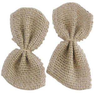 85MM Burlap Ribbon Bows For Hairclips 4Pcs/Lot
