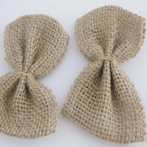 85MM Burlap Ribbon Bows For Hairclips 4Pcs/Lot