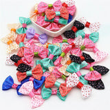 100pcs Ribbon Bow Hair Accessories for Girls Clip Hairpin 2cmx3.5cm