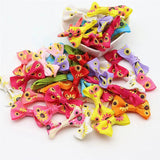 100pcs Ribbon Bow Hair Accessories for Girls Clip Hairpin 2cmx3.5cm