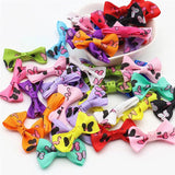 100pcs Ribbon Bow Hair Accessories for Girls Clip Hairpin 2cmx3.5cm
