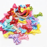 100pcs Ribbon Bow Hair Accessories for Girls Clip Hairpin 2cmx3.5cm