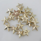 14MM Star Slice Flatback Buttons Gold 100Pcs