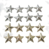 14MM Star Slice Flatback Buttons Gold 100Pcs
