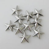 14MM Star Slice Flatback Buttons Gold 100Pcs