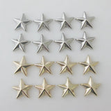 14MM Star Slice Flatback Buttons Gold 100Pcs