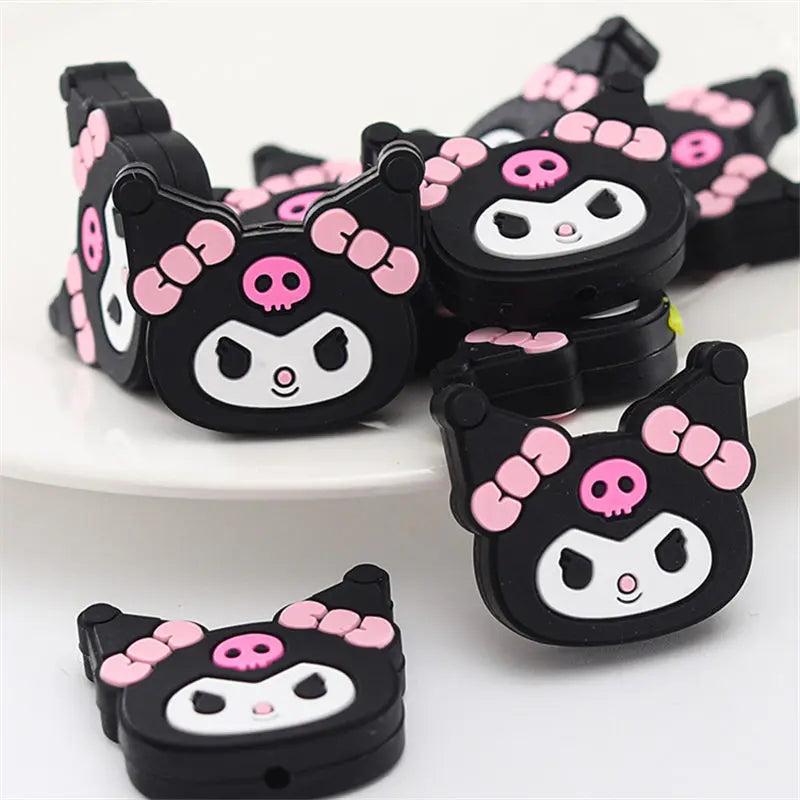 10pcs Kuromi Silicone Focal Beads For DIY Jewelry Making