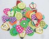 20MM Flatback Clay Rubber Slice Fruit Styles Mix 30Pcs DIY Crafts Accessories