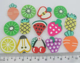 20MM Flatback Clay Rubber Slice Fruit Styles Mix 30Pcs DIY Crafts Accessories