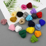 30Pcs 35mm Knitting Mini Hats DIY Craft Kids Headwear Hair Accessories
