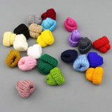 30Pcs 35mm Knitting Mini Hats DIY Craft Kids Headwear Hair Accessories