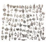 100PCS Tibetan Silver Metal Charms Pendants DIY for Necklace Bracelet
