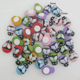 50Pcs Red Ladybug Wood Pieces Adhesive Back Buttons for DIY Craft