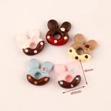 20Pcs Cartoon Donuts Resin Ornaments DIY Craft Supplies for Kids
