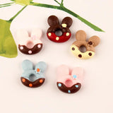 20Pcs Cartoon Donuts Resin Ornaments DIY Craft Supplies for Kids