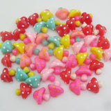 NBNLNL 20Pcs Resin Buttons Mushroom Shape Jewelry Crafts DIY Scrapbooking