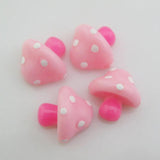 NBNLNL 20Pcs Resin Buttons Mushroom Shape Jewelry Crafts DIY Scrapbooking
