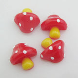 NBNLNL 20Pcs Resin Buttons Mushroom Shape Jewelry Crafts DIY Scrapbooking
