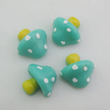 NBNLNL 20Pcs Resin Buttons Mushroom Shape Jewelry Crafts DIY Scrapbooking