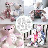 10Pcs Memory Bear Template Ruler Set 10/12/15 Inch Beginner Sewing Material Acry
