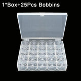 Sewing Machine Bobbins Spools Set with Thread Organizer Box