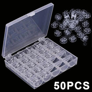 Sewing Machine Bobbins Spools Set with Thread Organizer Box